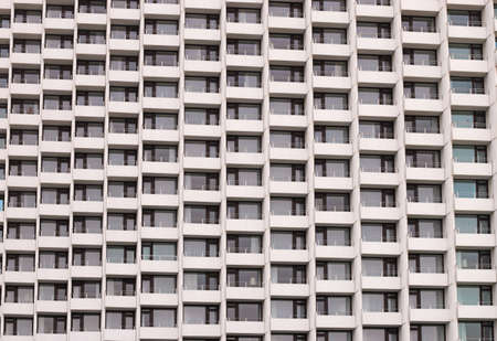 apartment building with balconyの写真素材