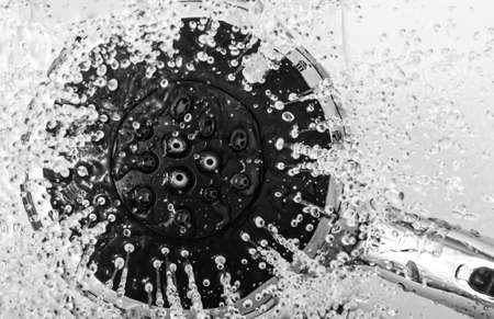 shower head  with water dropsの写真素材