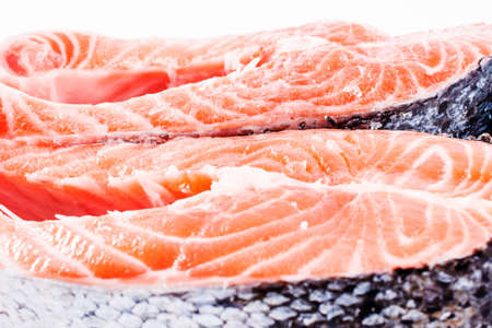 salmon steakの写真素材