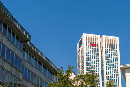 Frankfurt, Germany - July 27, 2017: UBS AG in Frankfurt. Union Bank of Switzerland.のeditorial素材