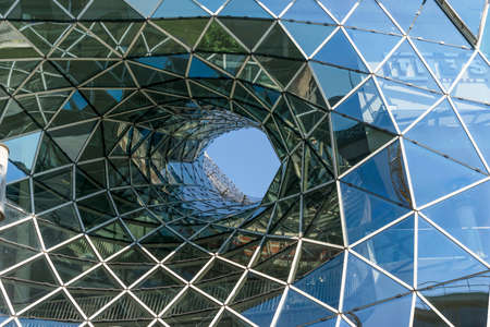 Frankfurt, Germany - July 27, 2017: MyZeil - shopping mall in center of Frankfurt.のeditorial素材
