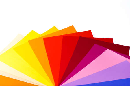 Sheets of colored paper. Colorful background. Back to school.の写真素材