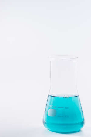 science and clinic background. Chemical and Medical laboratory research.  laboratory beakers with...