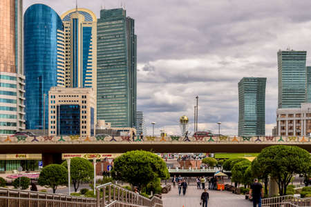 Astana, Kazakhstan - August 10, 2017: Art installation of different countries of the world on EXPO in Astana.のeditorial素材