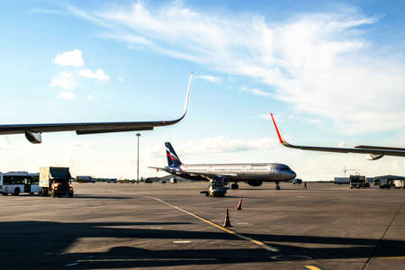 Berlin, Germany - August 09, 2017: Aeroflot airplane in Airportのeditorial素材
