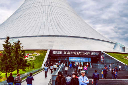 Astana, Kazakhstan - August 08, 2017: Khan Shatyr and Royal Marqueeのeditorial素材