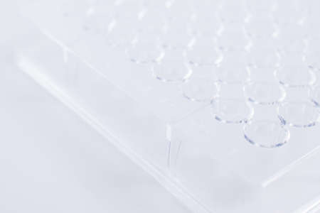 96 well plate. laboratory microplate. Research science and medical background.