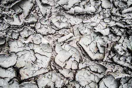 Dry and cracked soil ground. Background and texture