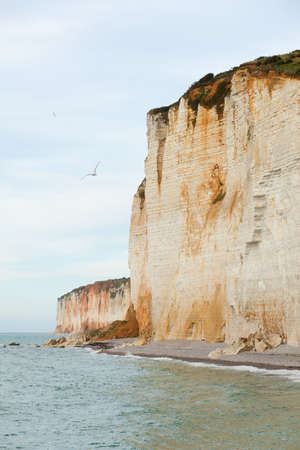 Scenic view of Grandes Dalles cliffs in France