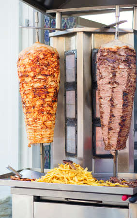 Doner kebab on a street of Istanbulの写真素材