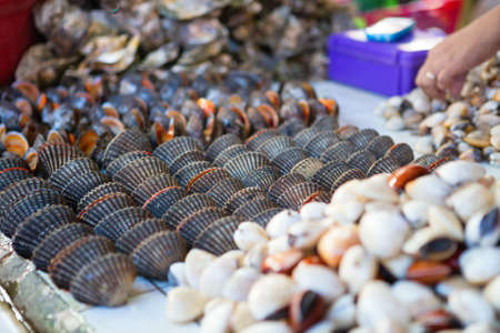 Seafood market on Boracay island, Philippinesの写真素材