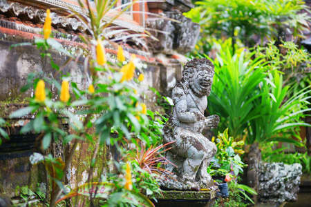 Traditional Balinese sculpture in Ubud, Bal, Indonesiaの写真素材