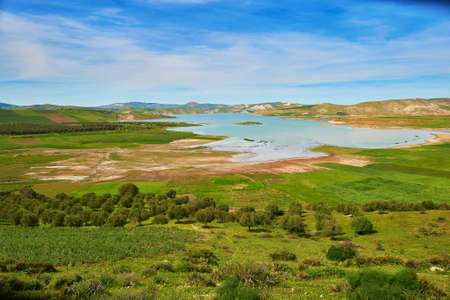 Beautiful landscape in Atlas Mountains, Northern Moroccoの写真素材