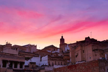 Beautiful sunset in Fez, Northern Morocco, Africa