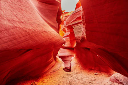 Lower Antelope Canyon in the Navajo Reservation near Page, Arizona USAの写真素材