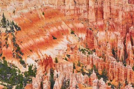 Scenic view of colorful rock formations in Bryce Canyon National Park, Utah, USAの写真素材