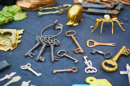 Variation of keys on flea-market in Brugge, Belgium