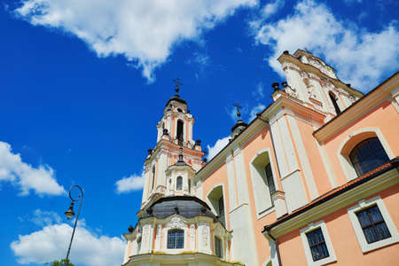 Church of Saint Catherine in Vilnius old town, Lithuaniaの写真素材