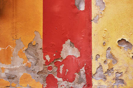 Old rustic stucco wall in Italian village