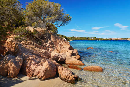 Scenic landscape of Emerald coast of Sardinia, Italyの写真素材