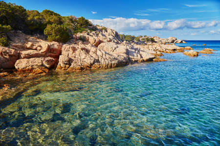 Scenic landscape of Emerald coast of Sardinia, Italyの写真素材