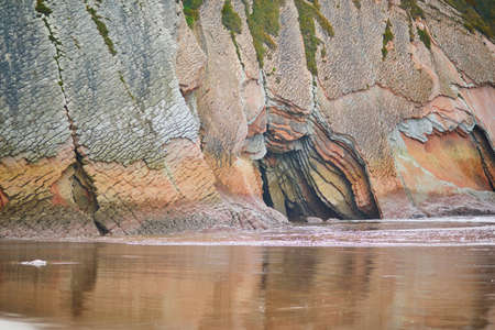 Famous flysch of Zumaia, Basque Country, Spain. Flysch is a sequence of sedimentary rock layers that...