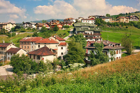 Panoramic view to the town of Gallio, Vicenza, Italy. の写真素材