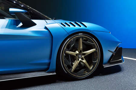 GENEVA, SWITZERLAND - March 7th, 2018: Italdesign Zerouno Duerta in Italdesign Automobili exhibition...
