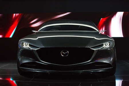 GENEVA, SWITZERLAND - March 7th, 2018: Mazda Vision Coupe concept in Mazda exhibition site in 88th...