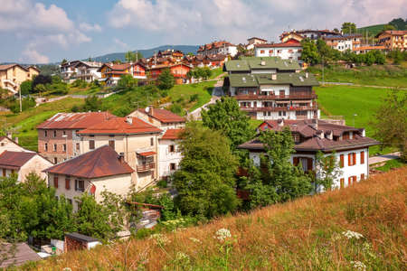 Panoramic view to the town of Gallio, Vicenza, Italy. の写真素材