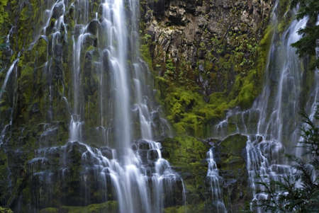 Proxy Falls waterfall in Oregon.の写真素材