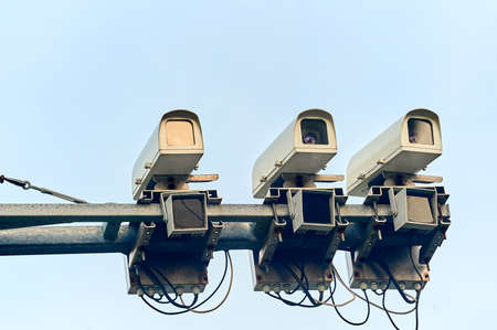 Video recording cameras of violations. Surveillance cameras. Close-up.の写真素材