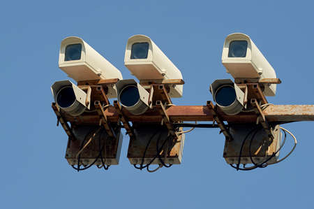 Video recording cameras of violations. Surveillance cameras. Close-up.の写真素材
