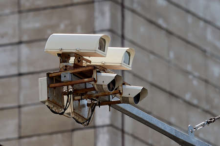 Video recording cameras of violations. Surveillance cameras. Close-up.の写真素材