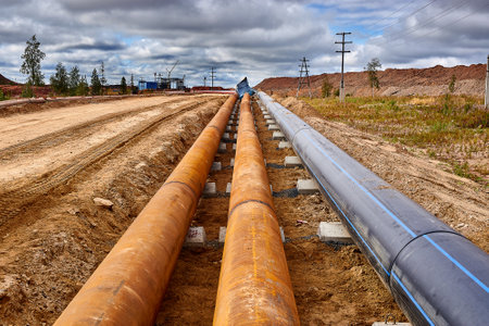 The pipeline through which oil and gas is pumped.