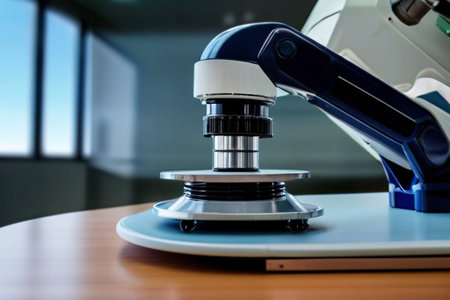 A robot is in a hospital room with a bed. The robot is in the middle of the room and is surrounded by medical equipment. The room is clean and sterile, giving off a sense of professionalismの素材
