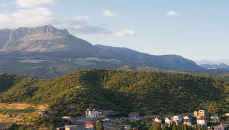 Landscape on mountain Dimerdzhi from Alushtaの写真素材