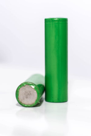 battery and vapor device with isolated backgroundの写真素材