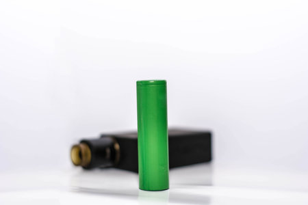 battery and vapor device with isolated backgroundの写真素材
