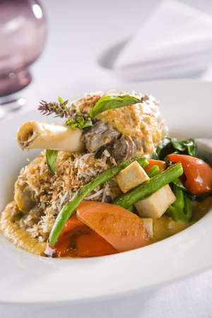 Stewed Tasmanian Lamb shanks in a coconut gravyの写真素材