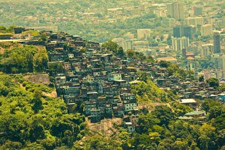 Favela or slum seen from Corcovadoの写真素材