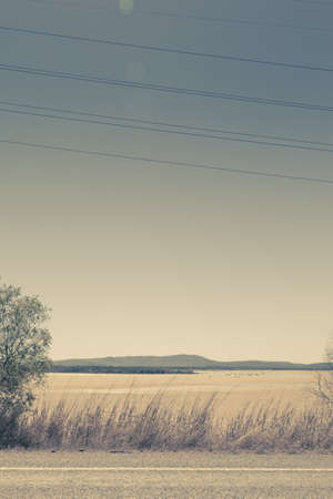 dry lake in rural australiaの写真素材