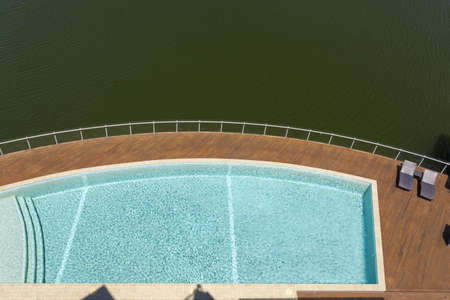 Luxury pool and river view