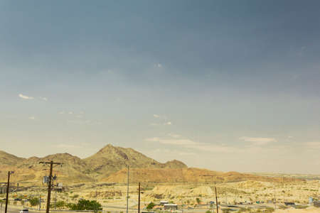desert mountain landscape in El Paso, Texasの写真素材