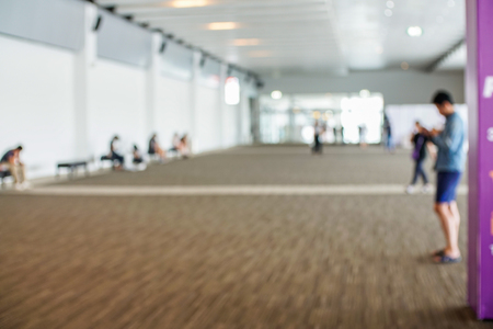abstract blur in the exhibition modern building blur concept for background.の写真素材