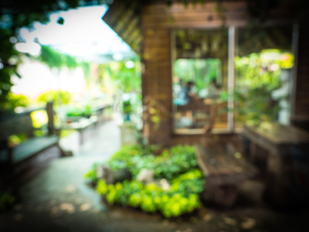 Abstract Blur coffee shop for background usageの写真素材