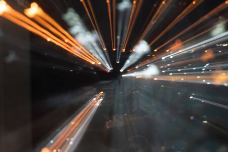 Abstract background of high speed traveling in cityの写真素材