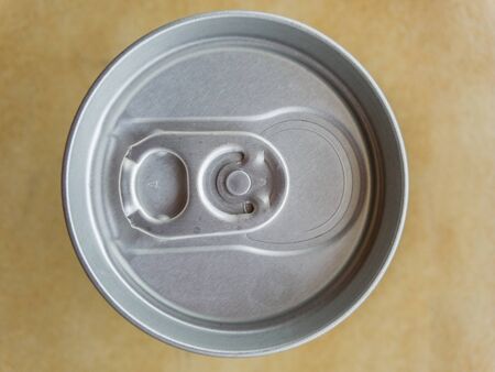 beverage can isolated on blurred background