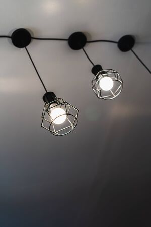 Modern three ceiling lamp interior lighting bulbs decoration contemporary