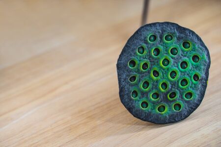 A Lotus seed is a green bean plant with white seeds on the Asian side. The river is commonly used for cooking medicine.の写真素材